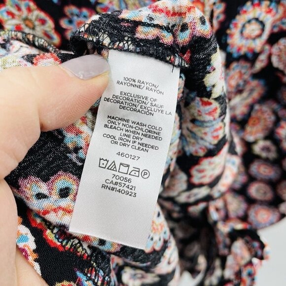 Ann Taylor LOFT Beach Womens XS Floral Print Romper Swim Cover Up Fringe $69 - Picture 7 of 8